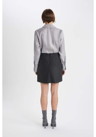 DeFacto   A Kesim Normal Bel Astarlı Mini Etek B5672AX23AUAR104 Antrasit