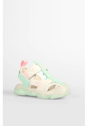 Vicco Live Kız Bebe Beyaz Işıklı Phylon Sandalet Beyaz