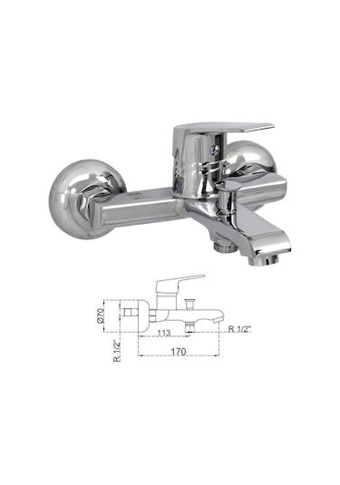 Acar Musluk 204ac0021156 Stilla Serisi Banyo Bataryası Krom