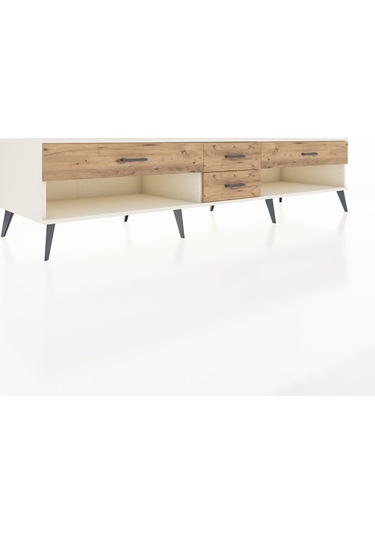Kronos Tv Ünitesi 4 Çekmeceli 220x59x51 Aytaşı-antrasit/çam Antrasıt/atlas Çam - Aytası
