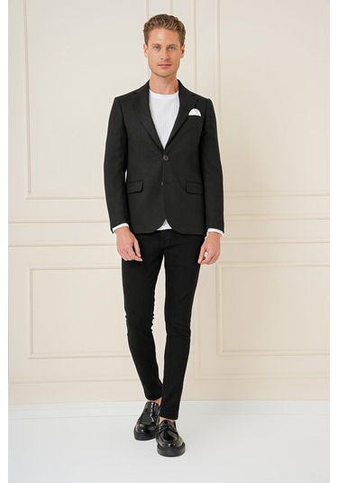 C 685 Slim Fit Siyah Spor Ceket Siyah