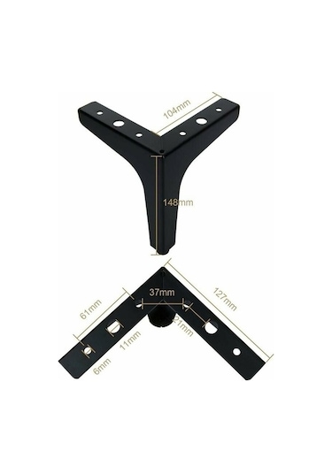 Flybuy 8'li Metal Kanepe Ayak Takımı 15 Cm, 600 Kg Yük Kapasite Siyah Mobilya Ayağı Kanepe Desteği, Tv Dolabı Ayağı, Dolap Takımı -