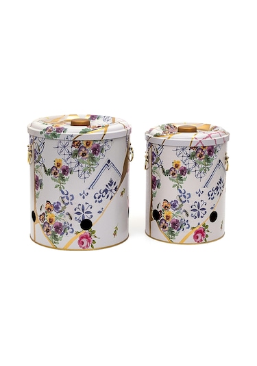 Kint Sugi Desenli Patates Ve Soğanlık 2 Li Set