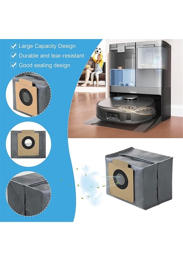 Xurunkeji Eufy X10 Pro Omni Robot Süpürge Ana Yan Fırça Hepa Filtre Paspas Bezi Toz Torbaları Yedek Parçaları