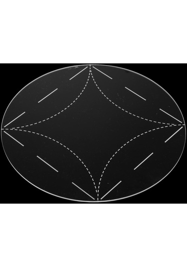 Suntek Kesme Kalıpları Dikiş Aleti 8 Inç Için Yeniden Kullanılabilir Şeffaf Kapitone Şablonu