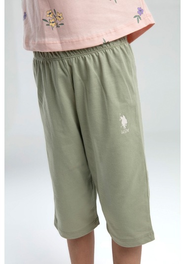 U.s. Polo Assn. Kız Çocuk Pembe Kapri Takım Us2069 Pembe