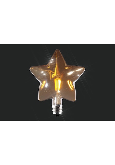 Dekoratif Rustik Led Yıldız Ampul 4 Watt E27 Duy