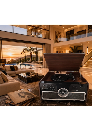 Victrola Empire 6'sı 1 Arada Bluetooth Retro Pikap / Plak Çalar 1 Adet