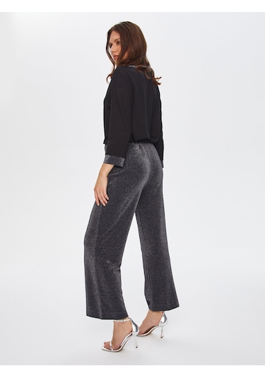 Faik Sönmez Simli Straight Fit Örme Pantolon 69479 U6947910 Siyah