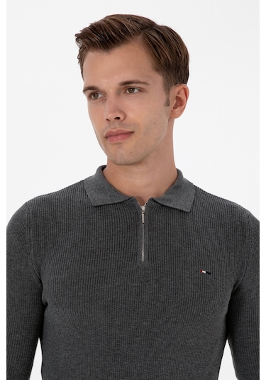 U.s. Polo Assn. Erkek Antrasit Melanj Kazak /triko 50313685-vr081 Antrasit Melanj