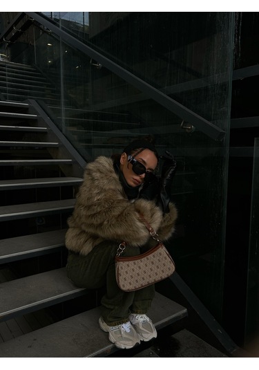 Farme Monogram Baget Ve Çapraz Çanta Taba Taba