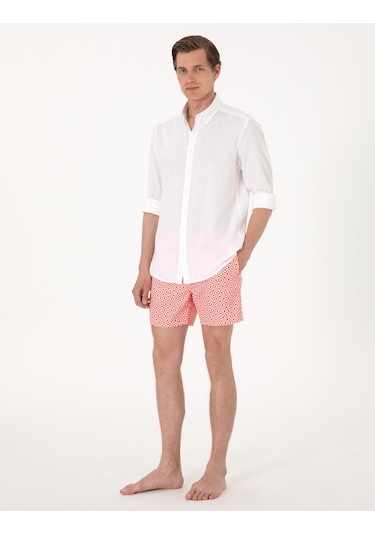 Pierre Cardin Erkek Kırmızı Deniz Şortu 50307984-vr030 Kırmızı