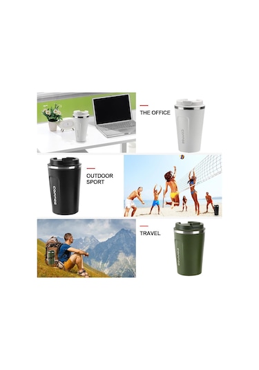 Pembe Çay Su Kahve Termal Kupa Sızdırmaz Seyahat Termos Bardak Çift Paslanmaz Çelik Araba Termos Kupa Termo Cafe 380/510 Ml Kahve Kupa 510 ML