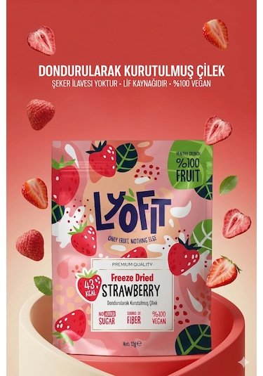 Freeze Dried Çilek 12 G