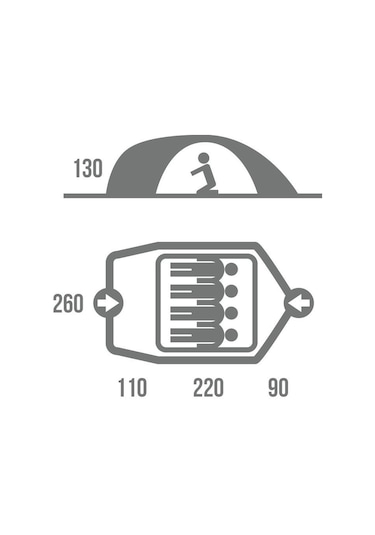 Husky Baron Yesil 4 Kisilik Çadır Pembe