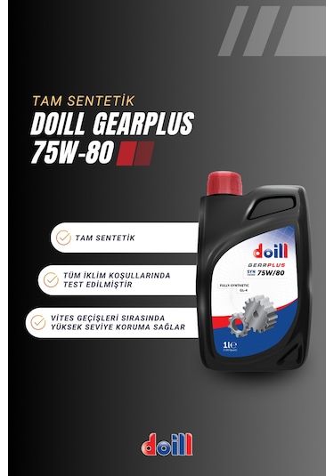 Doill Gearplus 75W-80 Tam Sentetik GL-5 / GL-4 /GL-4 Plus Manuel Şanzıman Yağı 1 L