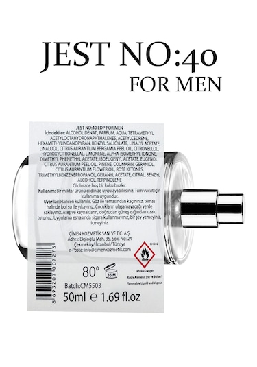 Jest No:40 Edp For Men