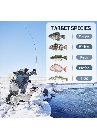 Jeemson Kışlık Dış Mekan Balıkçılık Seti 52 Parça - 50cm İki Parça Kamış Ve Tüm Zaraflar İle Donatılmış