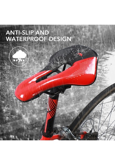 Bisiklet Selesi Çelik Raylar Dağ Bisikleti Koltuğu Yumuşak Pu Deri Yol Mtb Bisiklet Selesi Boşluklu Nefes Alabilir Bisiklet Selesi Bisiklet Aksesuarları Sürüş Ekipmanları Çok Renkli