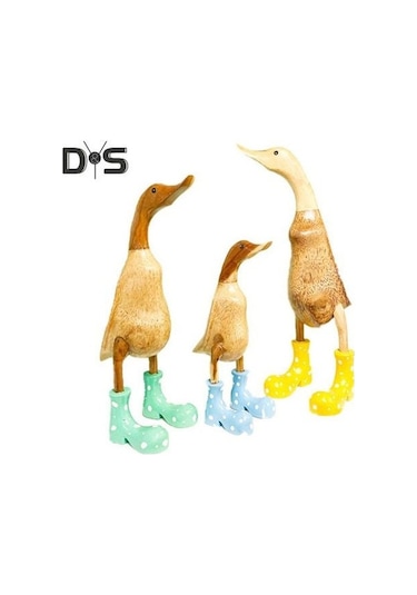 Novahub Zarif Sarı Sivilceli Ördek Heykeli, Reçine Wellies Çizme Figürü, Masaüstü Dekorasyon M