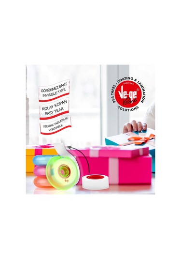 Vege Donut Soft Görünmez Bant 19x25 M Bant Kesme Makineli Yeşil