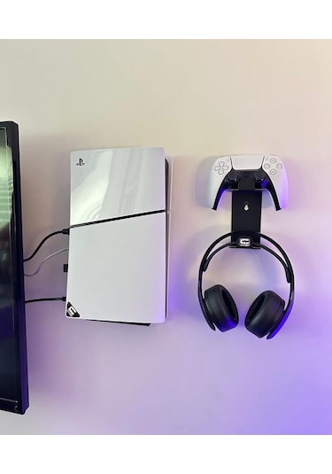 Playstation 5 Slim Duvar Standı Ve Joystick Duvar Standı Gaming Aksesuar