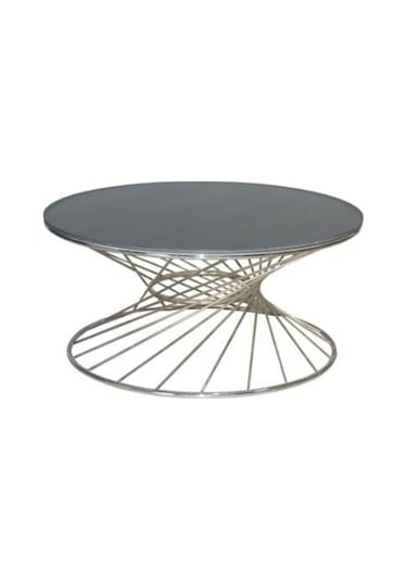 Brc Rivoli Orta Sehpa Model 1046 Düz Siyah Cam Metal Transmisyon