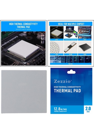 Suntek Gpu Cpu 2.0 Mm Için Silikon Termal Ped 120x120mm Isı