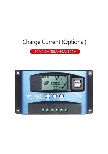 Moveevo Güneş Enerji Kontrol Cihazı 40a - 12v/24v Otomatik Algılama, 5v/2a Çift Usb, Lcd Ekranlı Şarj Kontrolörü