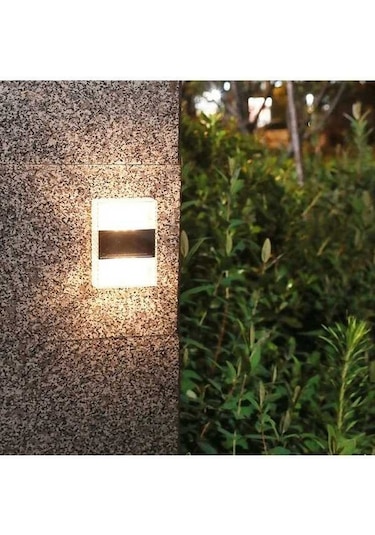Besthome1 Güneş Enerjili 6 Led Duvar Lambası - Dış Mekan, Bahçe, Su Geçirmez, İki Yönlü Aydınlatma