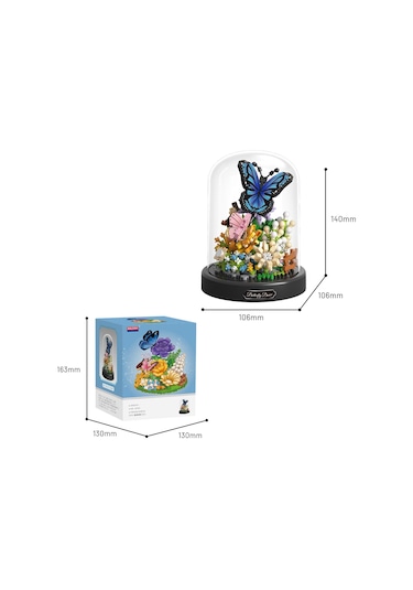 Balody Mini Bahçe Serisi Kelebeklerin Dansı Yapı Bloğu Seti 530 Parça