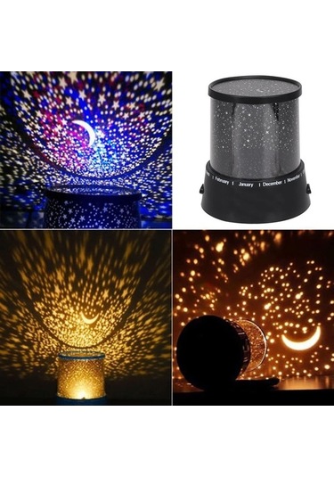 Ulzyvf Yıldız Yatak Projeksiyon Lambası Gökyüzü Efekti İle Plastik Odası Için Beyaz Işık - Tu Beyaz
