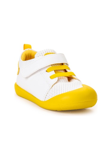 Kiko Kids Roce Cırtlı Erkek Bebek İlk Adım Panduf Ayakkabı Sarı