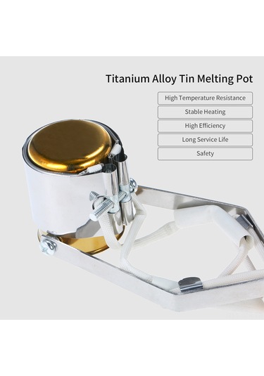 Geeroyoo Taşınabilir Ayarlanabilir Sıcaklık Lehim Potası, 250w Güçlü Küçük Lehim Eritme Makinesi, Eu Fişli