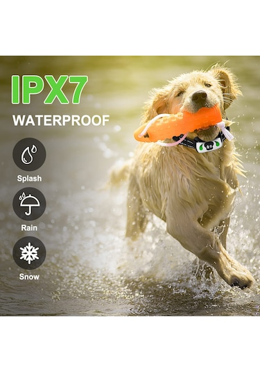 Geeroyoo Köpek Eğitim Ve Otomatik Havlama Durdurma Kolyesi, 4 Modlu, Su Geçirmez, Uzaktan Kumandalı