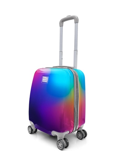 Coral High Renkli Desenli Mini Kabin Boy Valiz 40cm 16766 Çok Renkli
