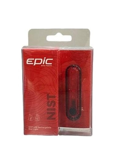 Epic Nist Usb Şarjlı Bisiklet Arka Stop Işığı Siyah