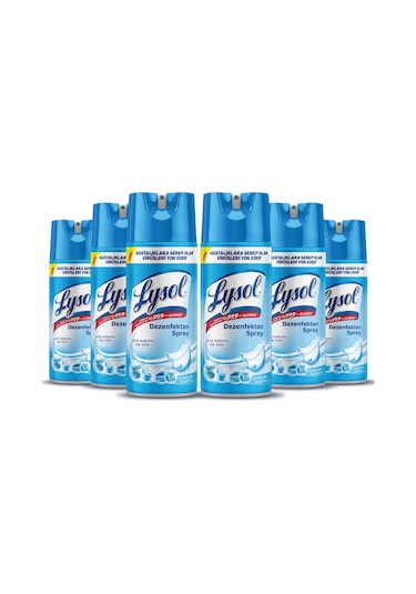 Lysol Pratik Yüzey Temizleyici, Koku Giderici, Dezenfektan Sprey Temizliği Esintisi 6 x 400 ML