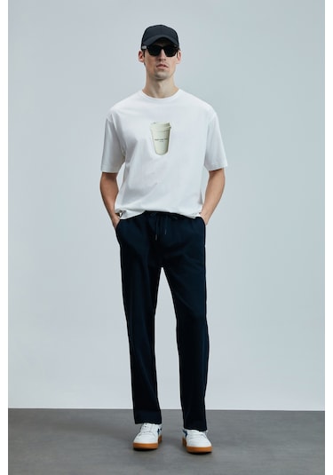 Lufian Omen Erkek T-shirt 111020252 Beyaz