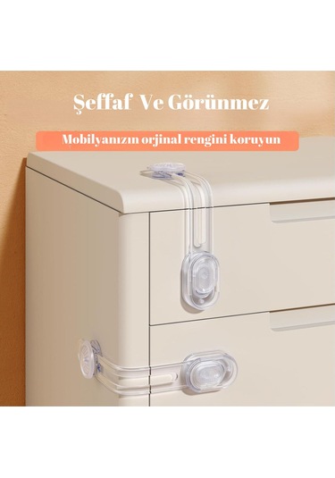 2 Adet Iz Bırakmaz Bebek Güvenlik Dolap , Çekmece Kilit Bebek Emniyet Kilidi Çok Amaçlı Kilit Bebek Çok Renkli