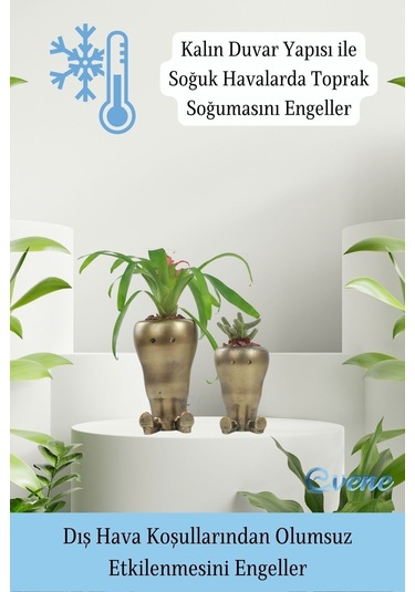 Saksı Çiçek Kaktüs Saksısı Lüx 13,5 Cm Gümüş Eskitme Varak Boyalı Havuç Desen Saksı Çiçeklik - Altın Eskitme