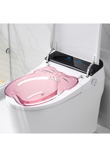 Trendooze Homyl Kadın Yaşlı Klozet Kapağı, Pratik Pembe Desen Pembe