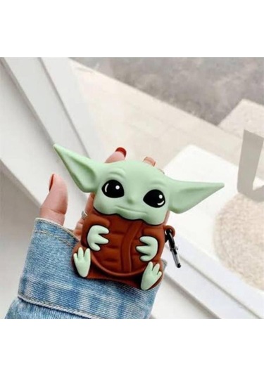 Iphone 4. Nesil Uyumlu Koruyucu Bluetooth Kulaklık Kılıfı Baby Yoda Figürlü Airpods 4.nesil