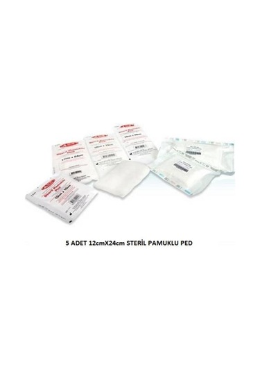 DS Damla Sağlık Steril Pamuklu Ped 12 x 24 CM 5 Adet