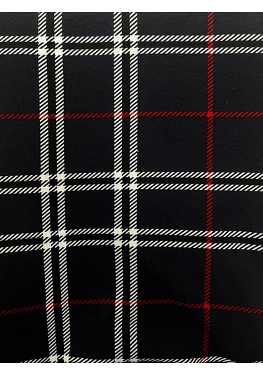 Ekose Desenli Beli Lastikli Unisex Pijama Altı Lacivert Ekose