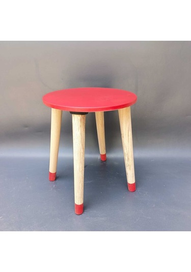 Na Neşeli Ahşap Ahşap Çocuk Taburesi. Çocuk Sandalyesi. Çalışma Masası .renkli Çocuk Odası Sehpa Çiçeklik Ev Dekoru Kırmızı