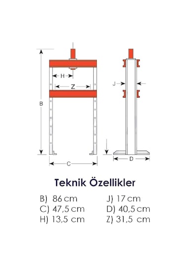 Grayzer 10 Ton Hidrolik Pres