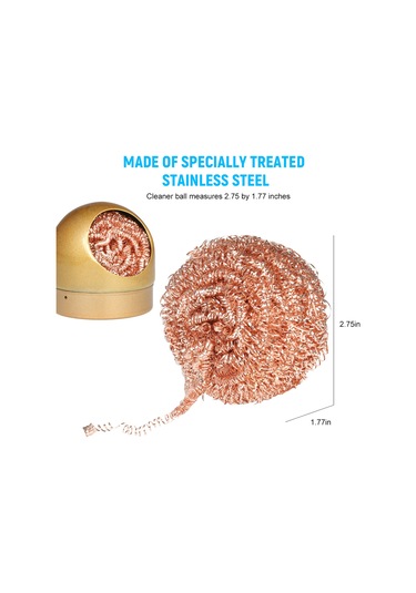 Aubyhe Hızlı Temizleme Özellikli Lehim Ucu Temizleyici, Paslanmaz Çelik Tabanlı, Altın Renk