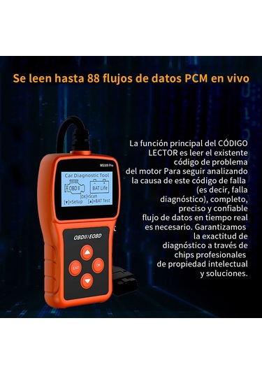 Tenfowee Ms309pro Araç Tanı Aracı: Oku/sil Kod, Akü Testi, Gerçek Zamanlı Veri, Çoklu Dil Ve Ölçüm Ayarları