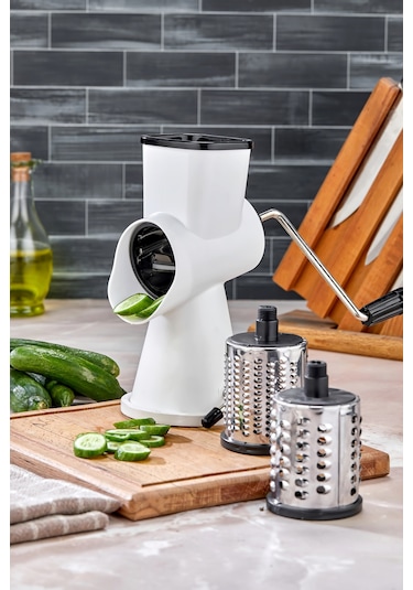 Cooker Paslanmaz Çelik Çevirmeli Rende Kollu Sebze Doğrayıcı Ckr3380-siyah Siyah